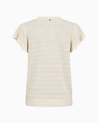Mos Mosh Ganna Pattern O-Neck knit top back view