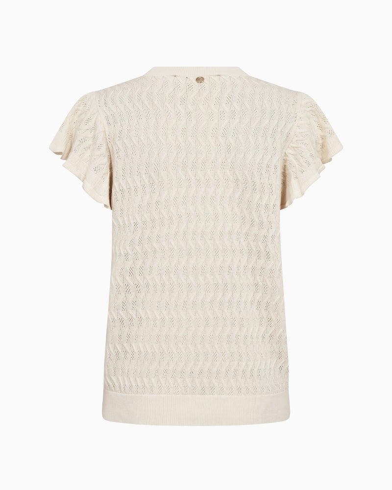 Mos Mosh Ganna Pattern O-Neck knit top back view
