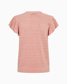 Mos Mosh Ganna Pattern O-Neck knit top back view