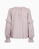 Mos Mosh Jorun Stripe Blouse back view relaxed fit | Áines Boutique