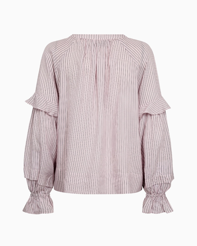 Mos Mosh Jorun Stripe Blouse back view relaxed fit | Áines Boutique