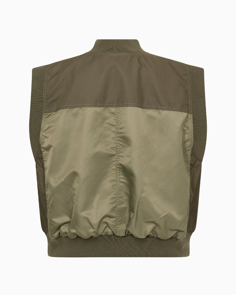 Mos Mosh Jovo Neola Waistcoat back view ribbed hem | Áines Boutique