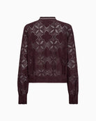 Back of Mos Mosh lace blouse with soft cotton blend and delicate detailing