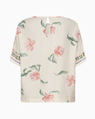 Mos Mosh Palma Big Orchid Blouse back view | Áines Boutique