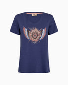 Mos Mosh Romi Gethi O-SS Glam Tee front view graphic detail | Áines Boutique