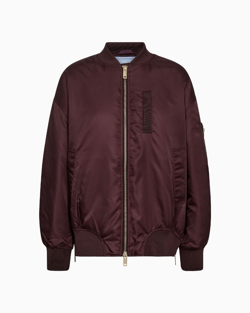 Ruby lightweight bomber jacket with quilted lining and zip front