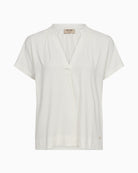 Mos Mosh Shira Tee front view V-neck design | Áines Boutique