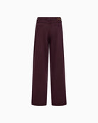 Back view of Soey high-rise trousers with clean welt pocket detail