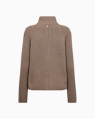 Back view of recycled wool high-neck jumper