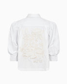 Mos Mosh Adjao Bernat Emb Shirt in White back view
