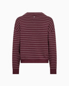 Mos Mosh Aliz Caliz LS Placket Knit in Port back view