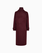 Mos Mosh Alva Loisa Mock Neck Coat in Port back view