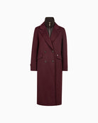 Mos Mosh Alva Loisa Mock Neck Coat in Port front view