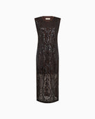 Mos Mosh Aran Harli Sequins Dress in brown front view