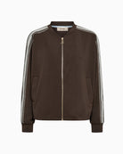 Mos Mosh Ardie LS Zip Sweatcardigan in Brown front view