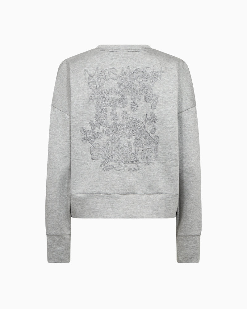 Mos Mosh Bernat Sweatshirt in Grey back view