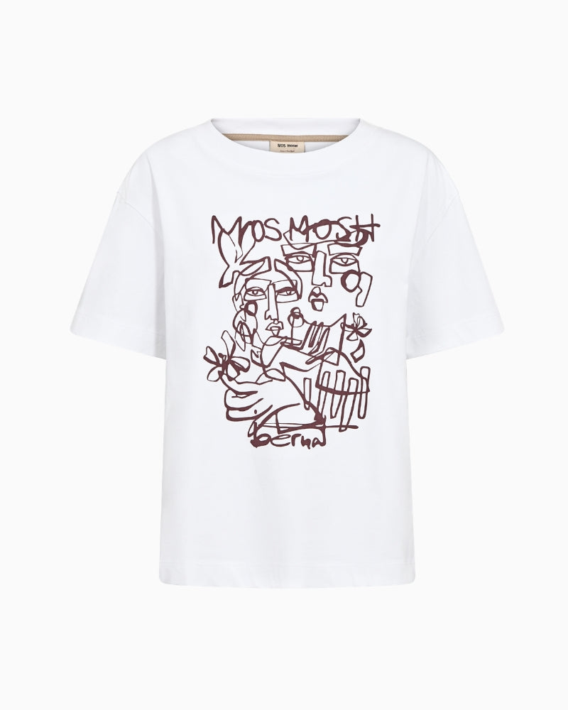 Mos Mosh Bernat Tee in White front view