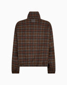 Mos Mosh Camille Check Jacket in Brown back view