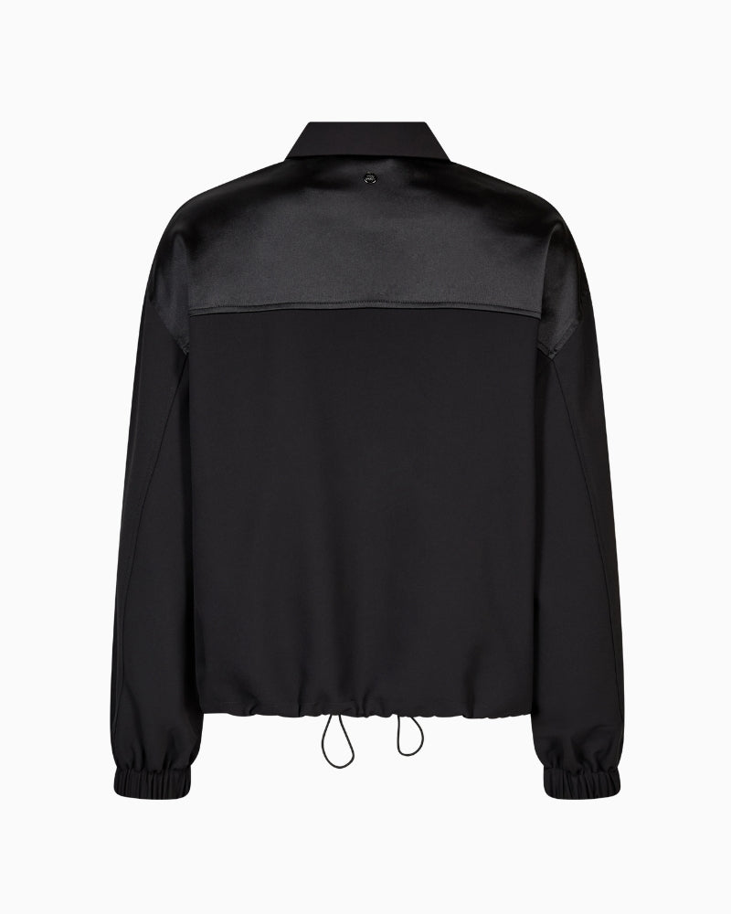 Mos Mosh Clarice Miley Sateen Jacket in black back view