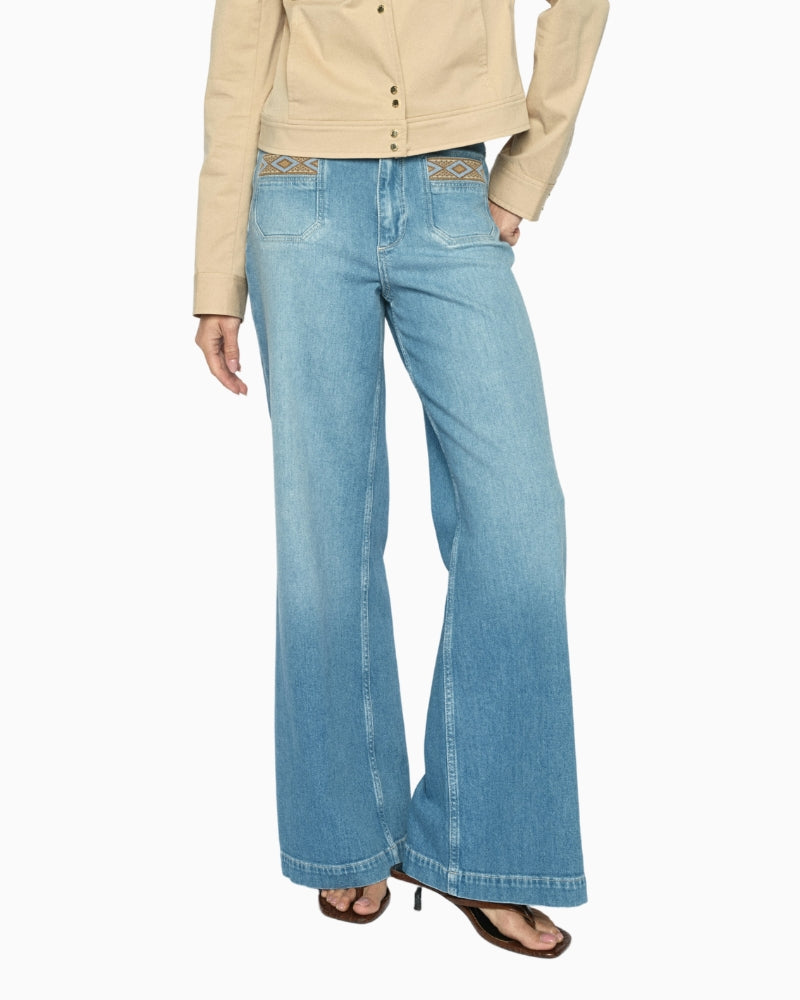 Mos Mosh Colette Sernora Jeans blue front view