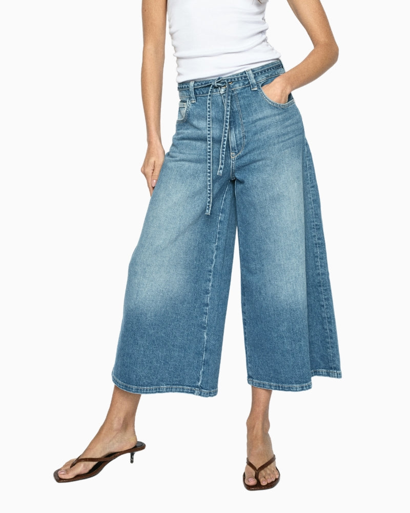 Mos Mosh Culotte Zack Jeans blue front view