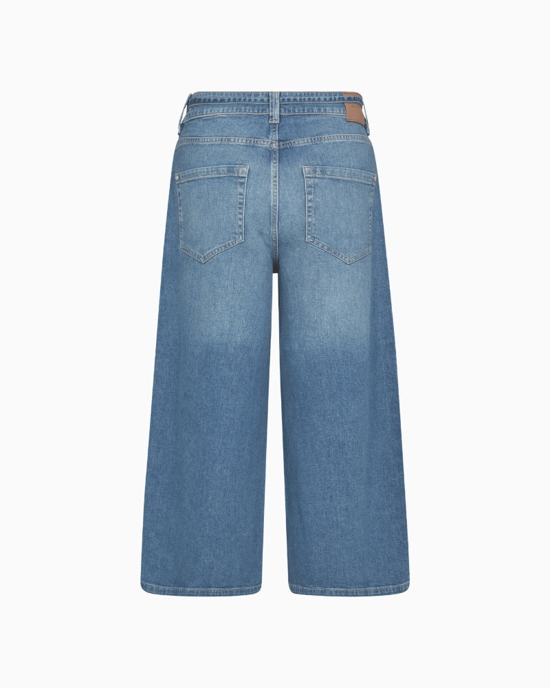 Mos Mosh Culotte Zack Jeans blue full outfit back view