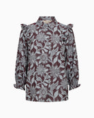 Mos Mosh Debby Visi Flip Shirt in Port front view