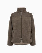 Mos Mosh Elisa Eli Teddy Jacket in Olive front view