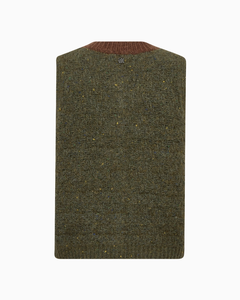 Mos Mosh Esti Knit Vest in Brown back view