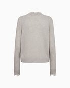 Mos Mosh Helmi Lace Knit Cardigan in gray back view