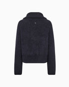 Mos Mosh Hulda Knit Zip Cardigan in Navy back view