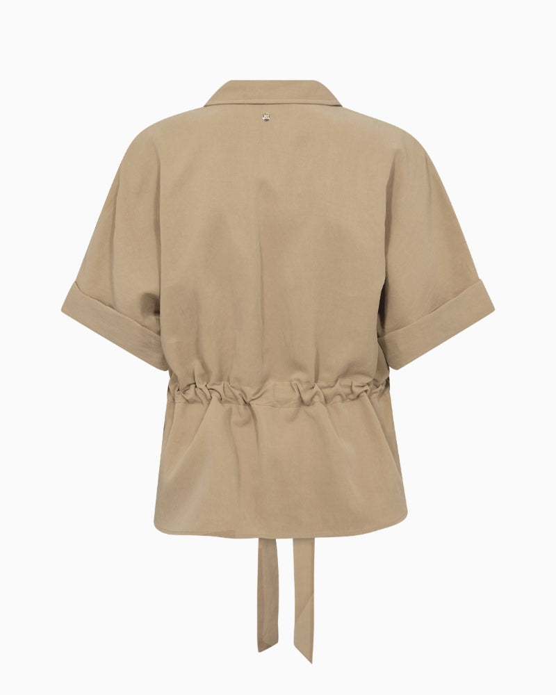 Mos Mosh Indie Gunilla Blouse sesame back view