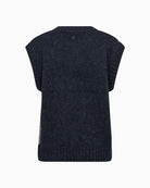 Mos Mosh Jennine Knit Vest in Navy back view