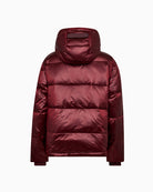 Mos Mosh Jilly Metallic Down Jacket in Burgundy back view