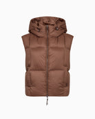 Mos Mosh Kiara Tally Down Vest in Brown front view
