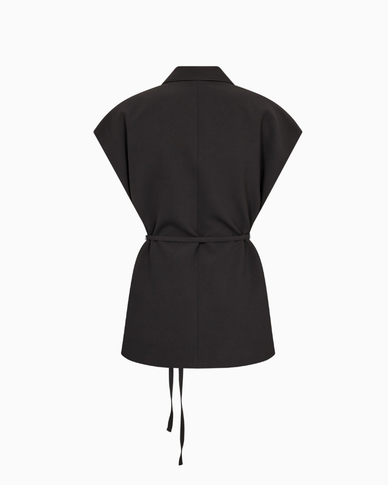 Mos Mosh Lucine Miley Vest in Black back view
