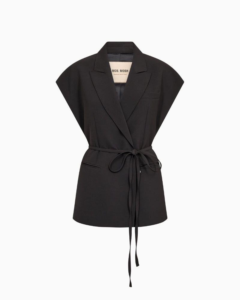 Mos Mosh Lucine Miley Vest in Black front view