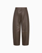 Mos Mosh MMBarrel Leather Pant in Brown back view