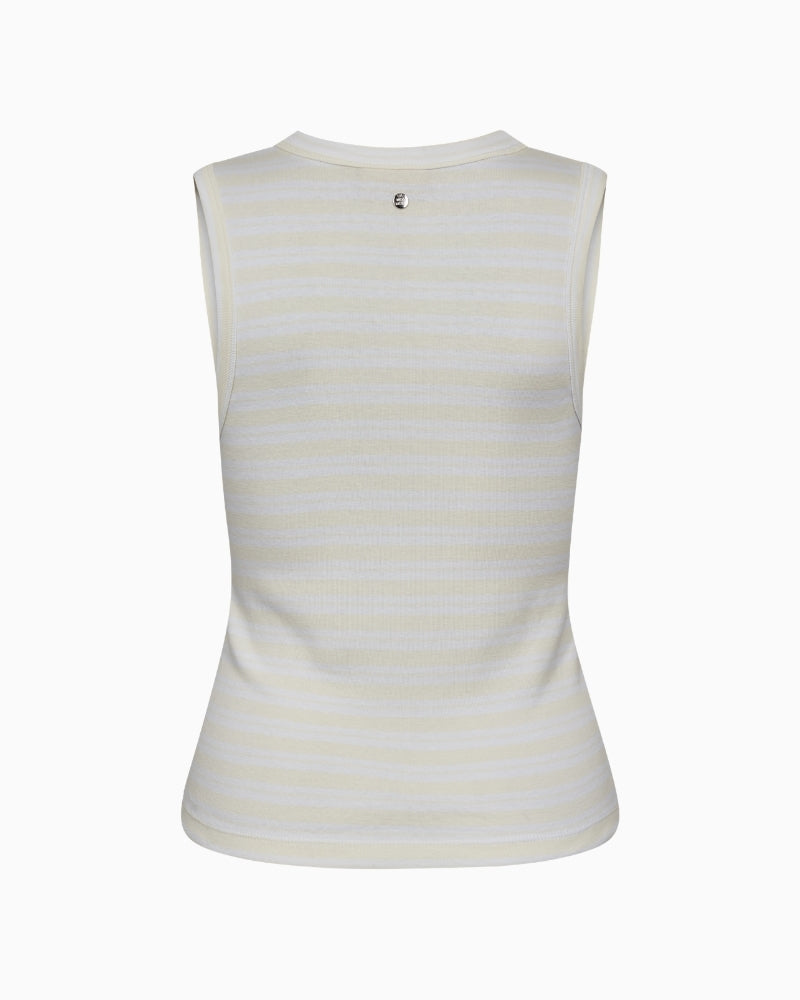 Mos Mosh MMElle V-neck tank top in ecru back view