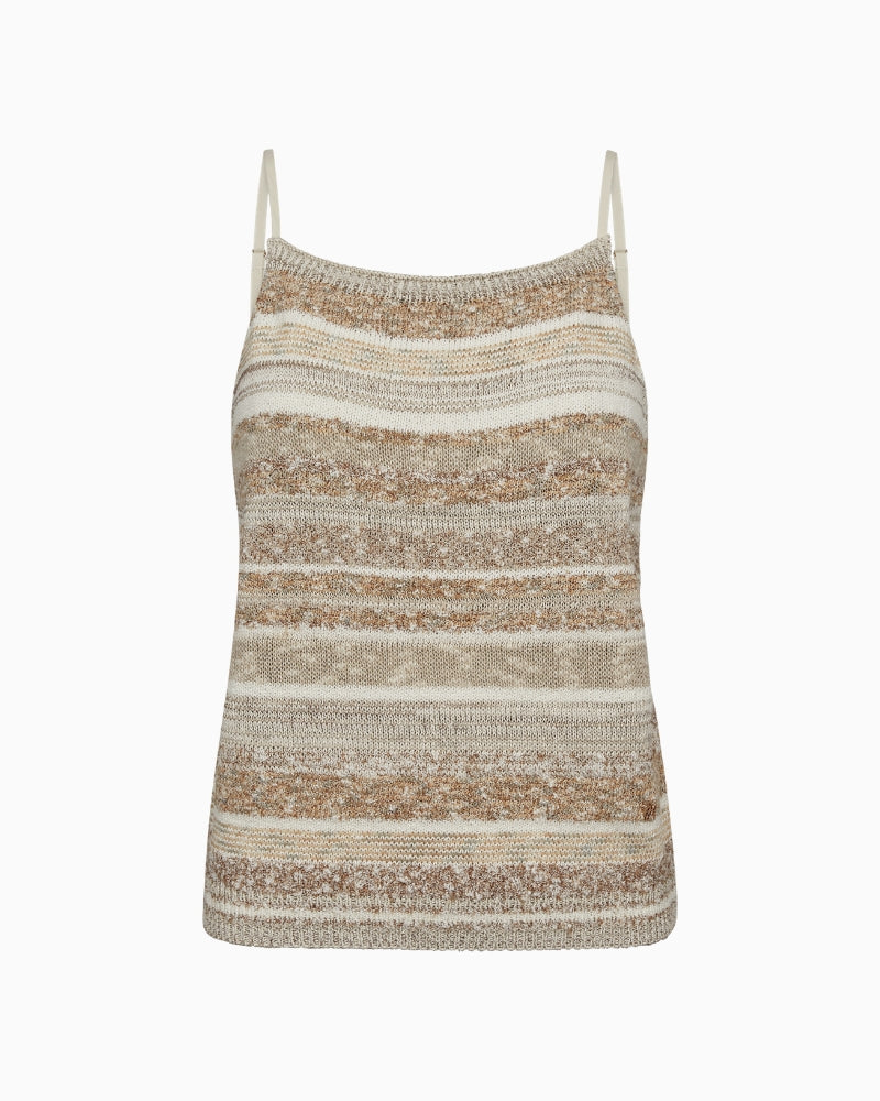 Mos Mosh MMKya Edele knit top ecru front view