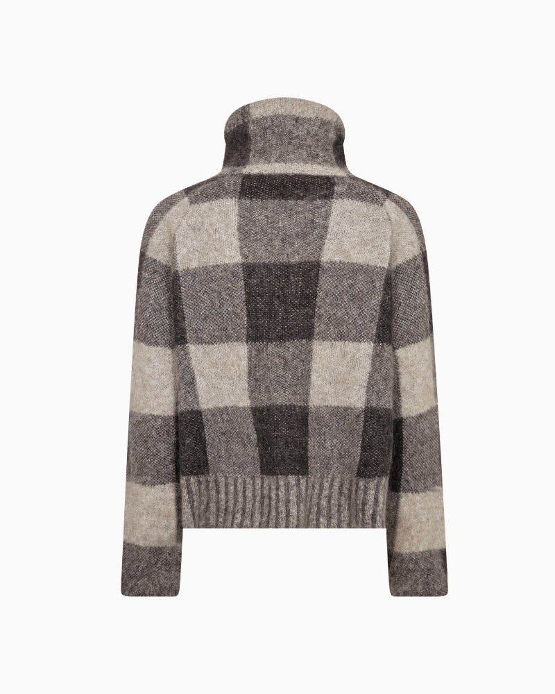 Mos Mosh MMMaija Check Knit in Black back view