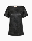 Mos Mosh MMNiva O-SS Metallic Tee in Black front view