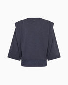 Mos Mosh Mae Sleeve Sweatshirt in Navy back view