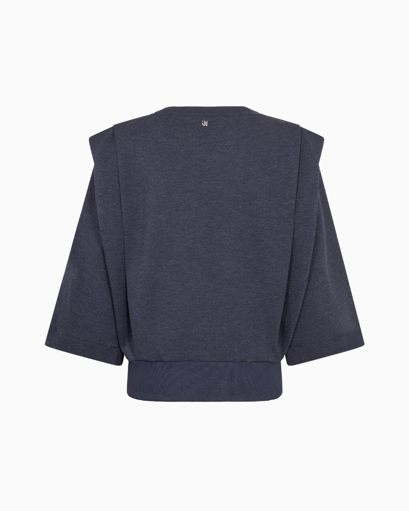 Mos Mosh Mae Sleeve Sweatshirt in Navy back view