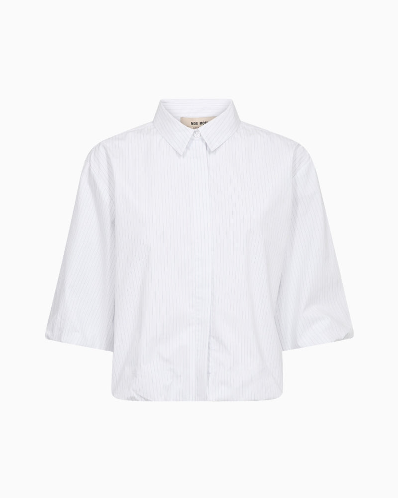 Mos Mosh Maxime Nylah Shirt in White front view