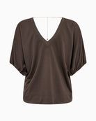 Mos Mosh Mozo Chain Tee in brown back view