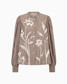 Mos Mosh Mysa Quozi Shirt in Brown front view