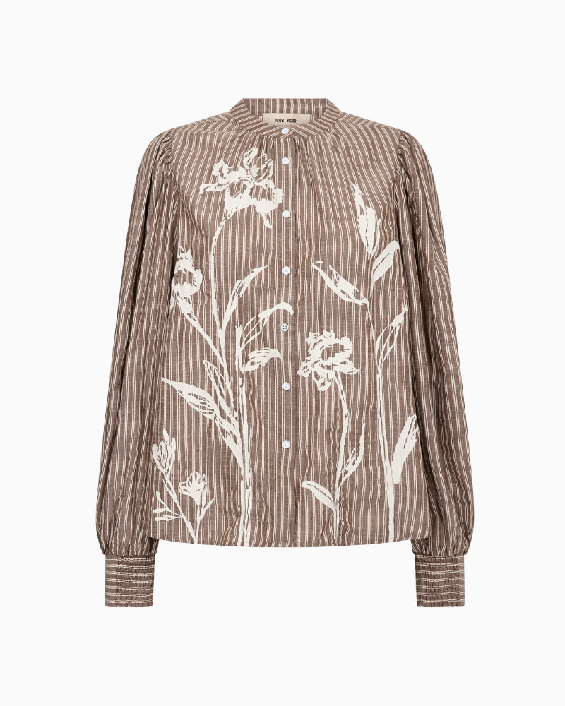 Mos Mosh Mysa Quozi Shirt in Brown front view