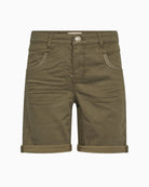 Mos Mosh Naomi Treasure Shorts burnt olive front view