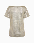 Mos Mosh Niva Metallic Tee in gold back view